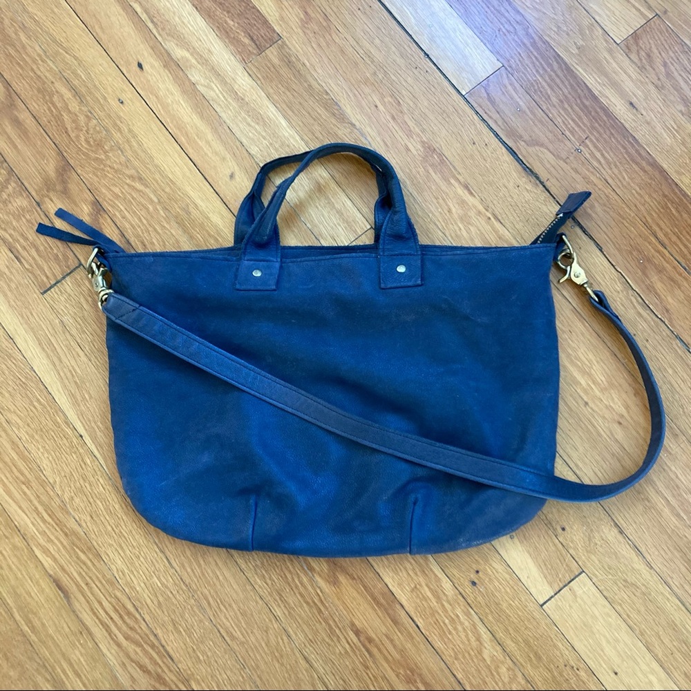 Clare V Vivier Messenger Bag Purse Navy Blue